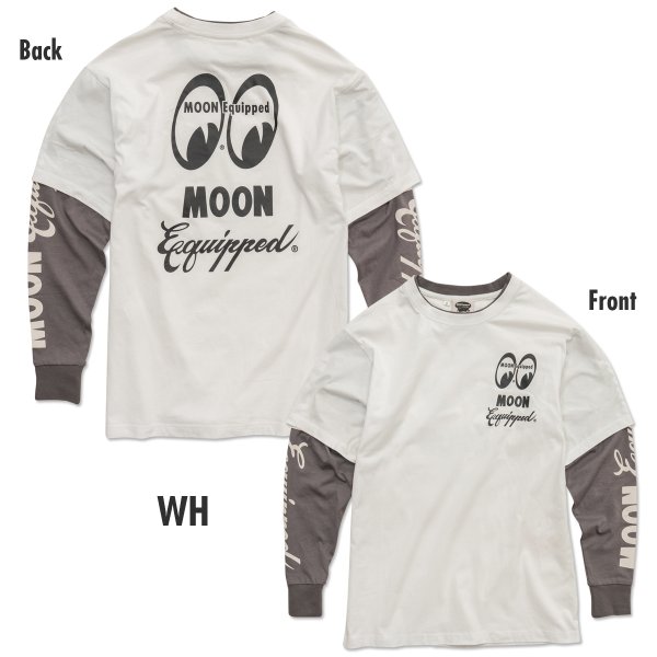 画像6: MOON Equipped レイヤード ロングスリーブ Tシャツ (6)