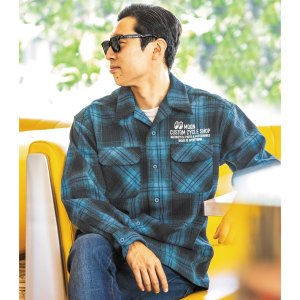 画像: 【30% OFF!!】MOON Custom Cycle Shop ウール チェック シャツ