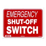 画像: EMERGENCY SHUT-OFF SWITCH メッセージ プレート(緊急停止)