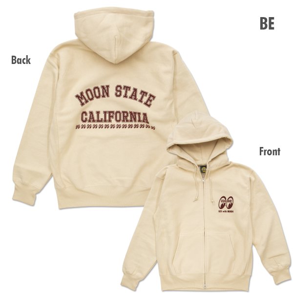 MOON State California ジップ フーディー
