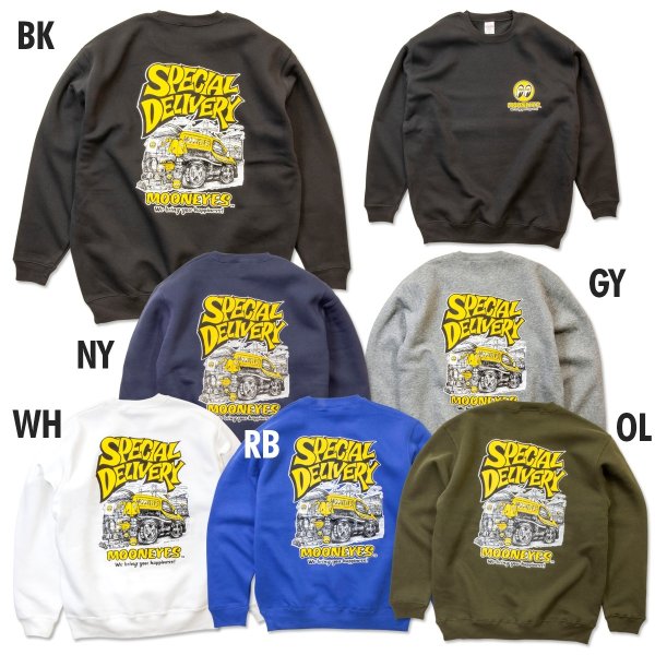画像1: 【通販限定/受注生産/2月末〜3月上旬お届け予定】MOONEYES Special Delivery スウェットシャツ (1)