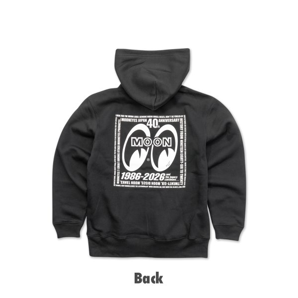 画像3: 【通販限定/11月上旬お届け予定】MOONEYES 40th Anniv. Square Logo ジップ フーディー (3)