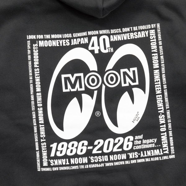 画像5: 【通販限定/11月上旬お届け予定】MOONEYES 40th Anniv. Square Logo ジップ フーディー (5)
