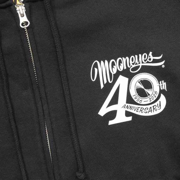 画像6: 【通販限定/11月上旬お届け予定】MOONEYES 40th Anniv. Square Logo ジップ フーディー (6)