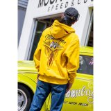 画像: Pinstripe Fly with MOON Emb. ジップ フーディー