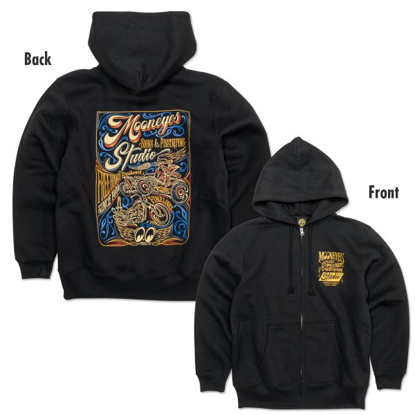 画像1: MOON Sign & Pinstriping Studio 26 ジップ フーディー (1)