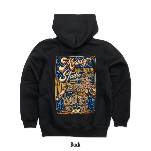 画像2: MOON Sign & Pinstriping Studio 26 ジップ フーディー (2)