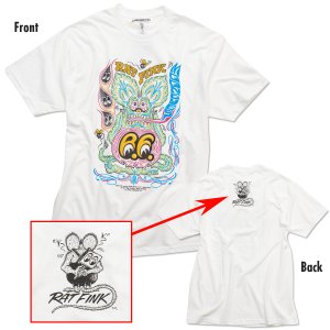 画像: Rat Fink x MOON ピンストライプ Tシャツ