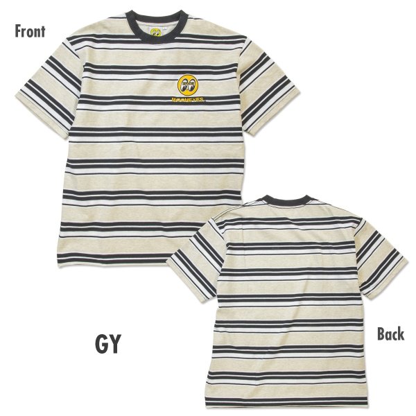 画像4: MOON マルチ ストライプ エンブロイダリー Tシャツ (4)