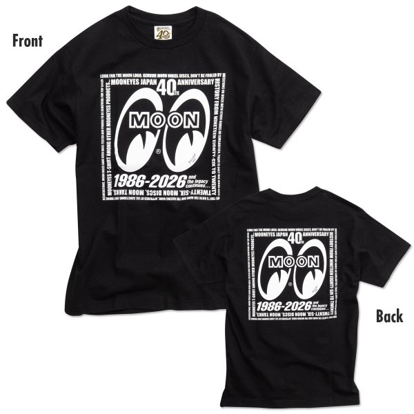 画像1: MOONEYES 40th Anniv. アイシェイプ ロゴ Tシャツ (1)
