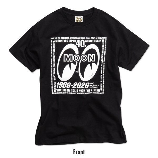画像2: MOONEYES 40th Anniv. アイシェイプ ロゴ Tシャツ (2)