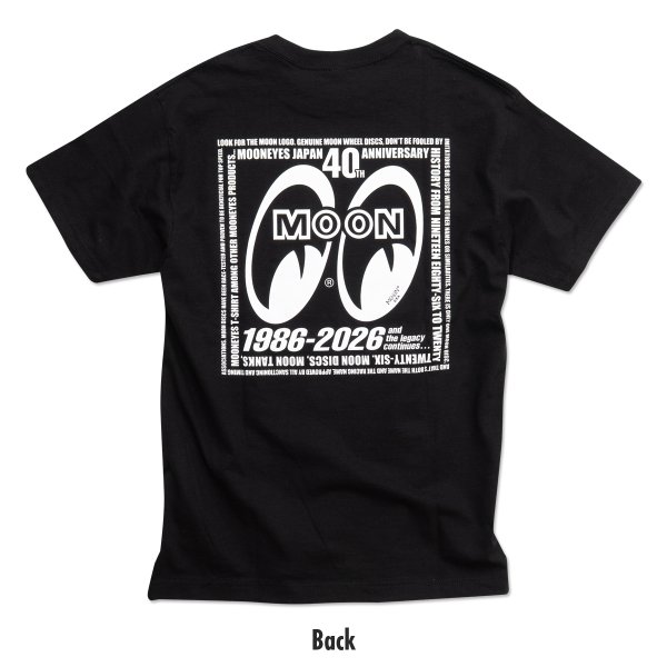 画像3: MOONEYES 40th Anniv. アイシェイプ ロゴ Tシャツ (3)