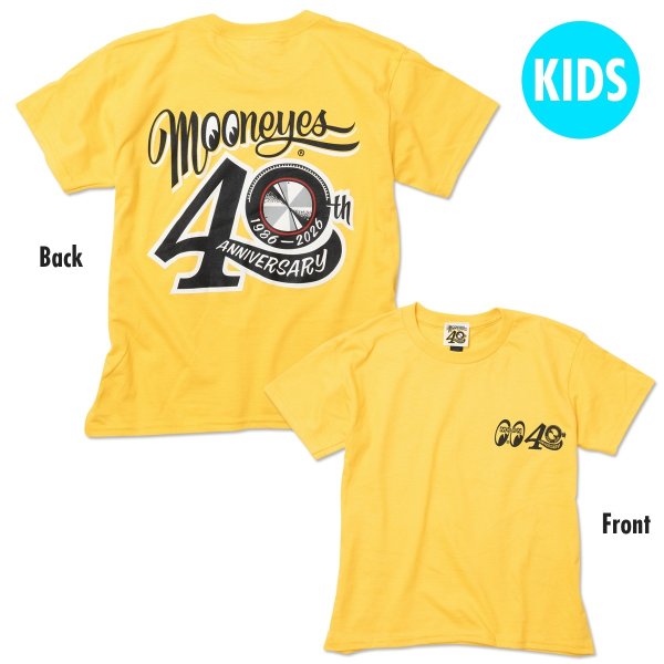 画像1: キッズ MOONEYES 40th Anniv. Disc Tシャツ (1)