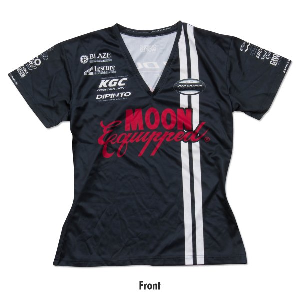 画像2: Jim Dunn Racing MOON Equipped レディース Vネック クルー シャツ (2)
