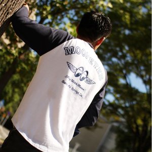 画像: FLY with MOON Raglan 3/4 Sleeve T-Shirts