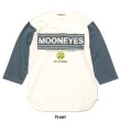 画像3: MOONEYES ストライプ ロゴ ベースボール Tシャツ (3)