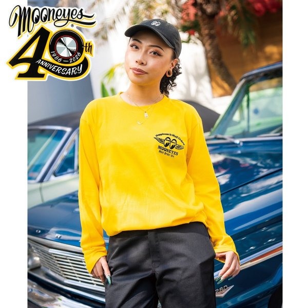 画像5: 【通販限定/9月末お届け予定】MOONEYES 40th Anniv. Disc ロングスリーブ Tシャツ (5)