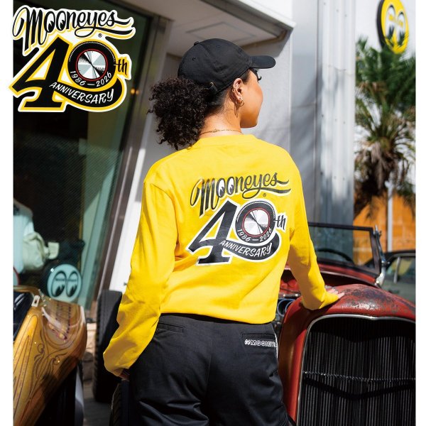 画像4: 【通販限定/9月末お届け予定】MOONEYES 40th Anniv. Disc ロングスリーブ Tシャツ (4)