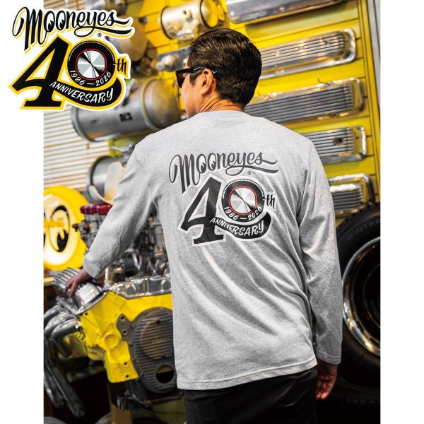 画像10: 【通販限定/9月末お届け予定】MOONEYES 40th Anniv. Disc ロングスリーブ Tシャツ (10)