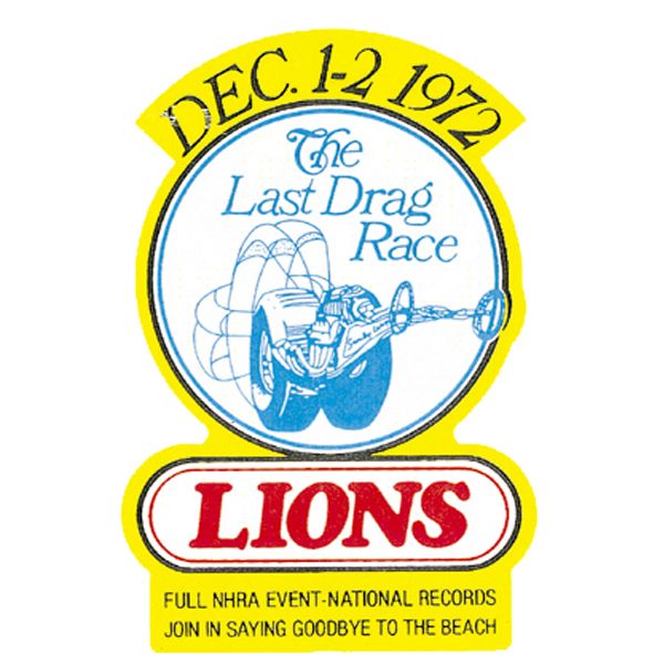 画像1: ホットロッド ステッカー LIONS The Last Drag Race 1972 ステッカー (1)