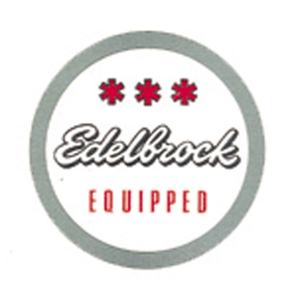 画像1: ホットロッド ステッカー  Edelbrock EQUIPPED ラウンド ステッカー (1)