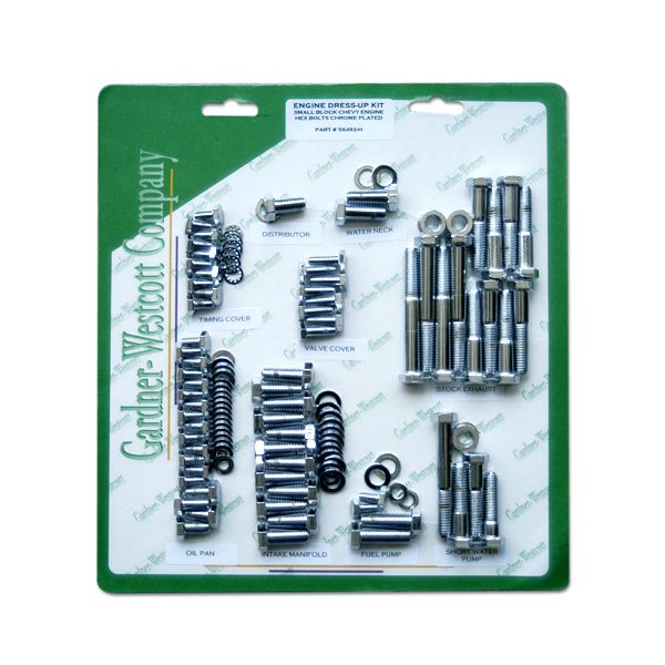 画像1: S/B Chevy クローム メッキ エンジン ボルト セット (1)