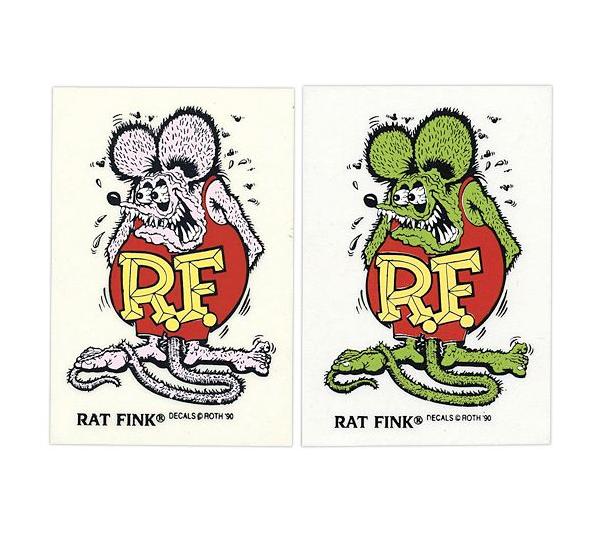 画像1: Rat Fink Made in USA ステッカー 9×5.7cm (1)