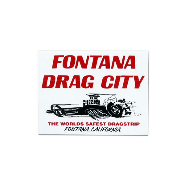 画像1: ホットロッド ステッカー FONTANA DRAG CITY ステッカー【裏貼りタイプ】 (1)