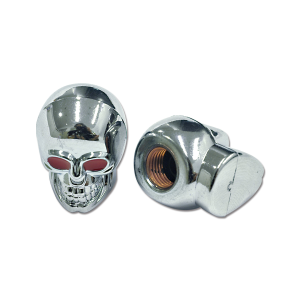 画像1: Chromed Skull Air バルブ キャップ (1)