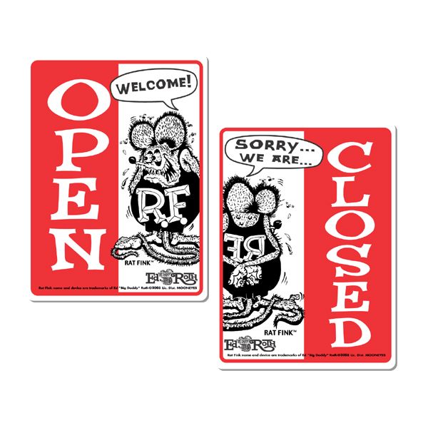 画像1: Rat Fink メッセージ ボード OPEN & CLOSED （縦型） (1)