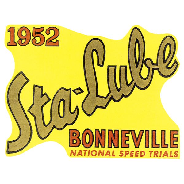 画像1: ホットロッド ステッカー 1952 Sta-Lube BONNEVILL ステッカー (1)