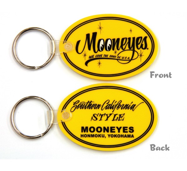 画像1: MOONEYES Oval Rubber Key Ring (1)