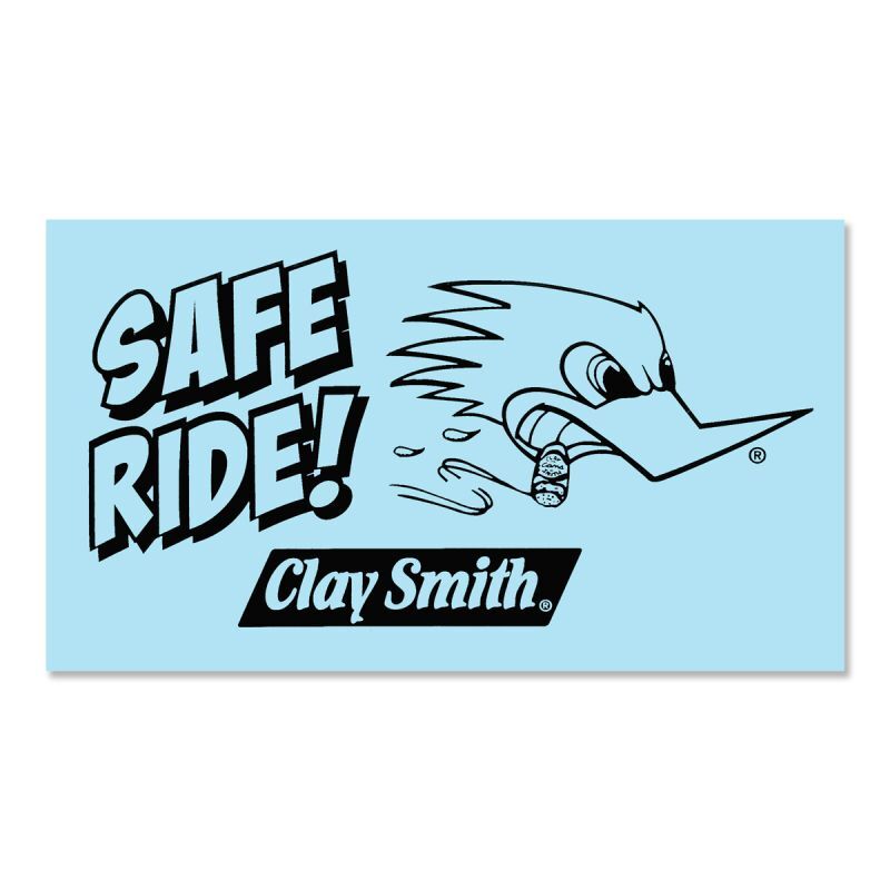 画像1: クレイ スミス ブラック SAFE RIDE! ステッカー (1)