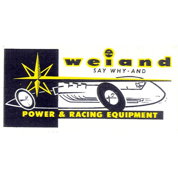 画像1: ホットロッド ステッカー weiand PWER & RACING EQUIPMENT ステッカー (1)