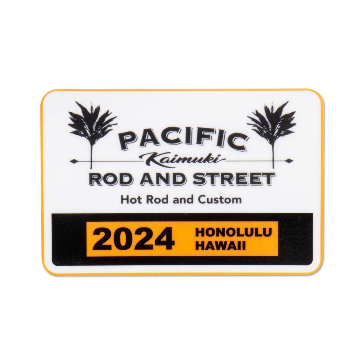 画像1: Pacific Rod & Street Honolulu Hawaii 2024 パーキング パーミット ウィンドウ ステッカー (1)