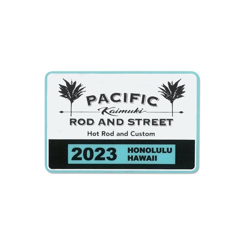 画像1: Pacific Rod & Street Honolulu Hawaii パーキング パーミット ウィンドウ ステッカー (1)