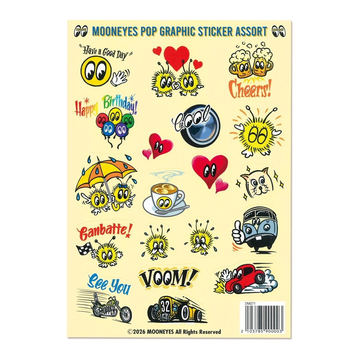 画像1: MOONEYES Pop Graphic ステッカー アソート (1)