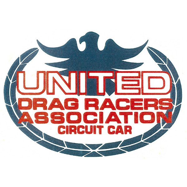 画像1: ホットロッド ステッカー UNITED DRAG RACER ASSOCIATION CIRCUIT CAR ステッカー (1)