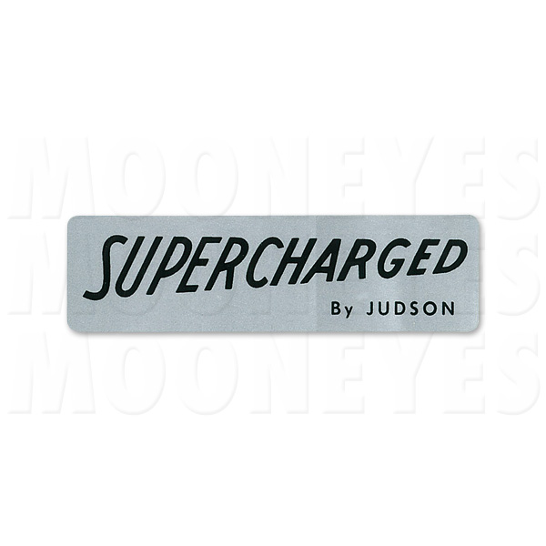 画像1: ホットロッド ステッカー SUPERCHARGED BY JUDSON シルバーベース黒文字 (1)