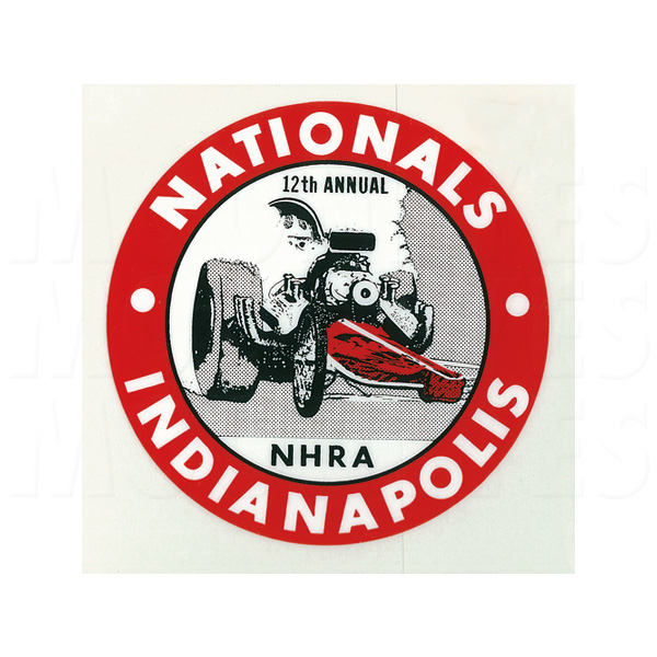 画像1: ホットロッド ステッカー 1966 NHRA INDIANAPOLIS NATIONALS ステッカー (1)