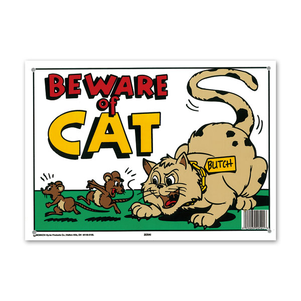 画像1: BEWARE of CAT (ネコに注意) (1)