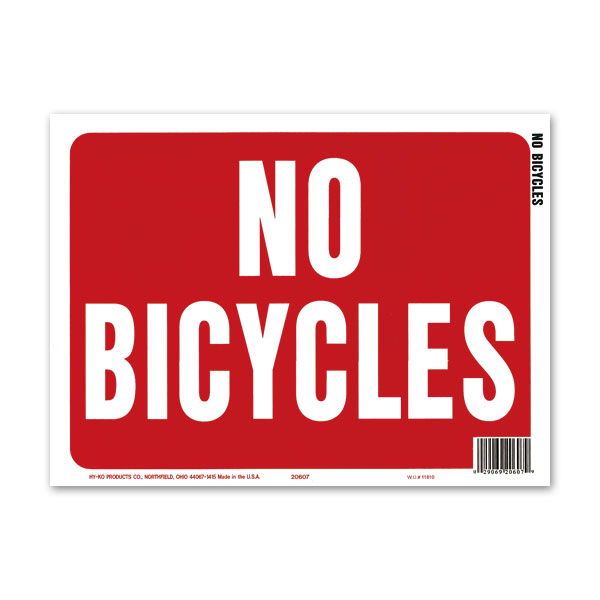 画像1: NO BICYCLES (自転車禁止) (1)