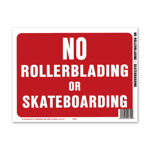 画像1: NO ROLLERBLADING or SKATEBOARDING (スケボー禁止) (1)