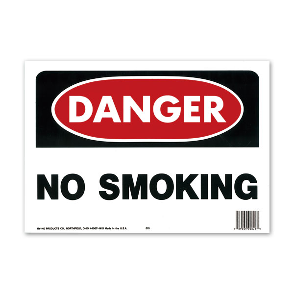 画像1: DANGER NO SMOKING (危険、禁煙) (1)