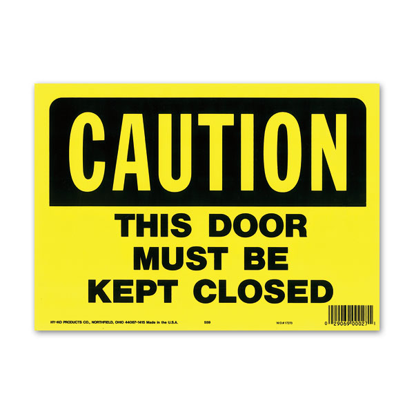 画像1: CAUTION THIS DOOR MUST BE CLOSED (警告、このドアは閉じなければなりません) (1)