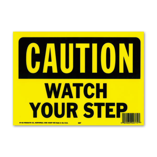 画像1: CAUTION WATCH YOUR STEP (警告、足下に注意してください) (1)