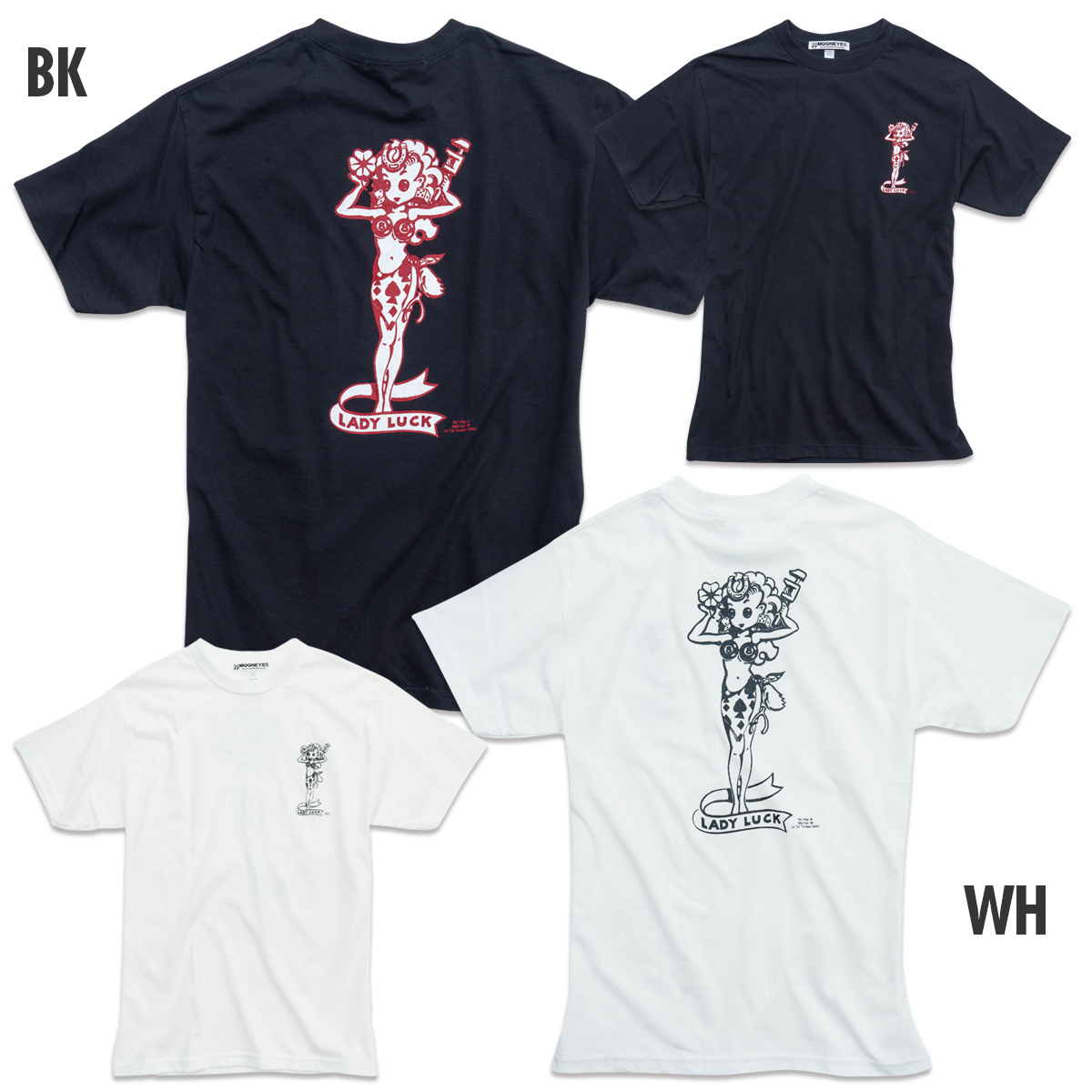 レディー ラック Tシャツ - MOONEYES (Japanese)