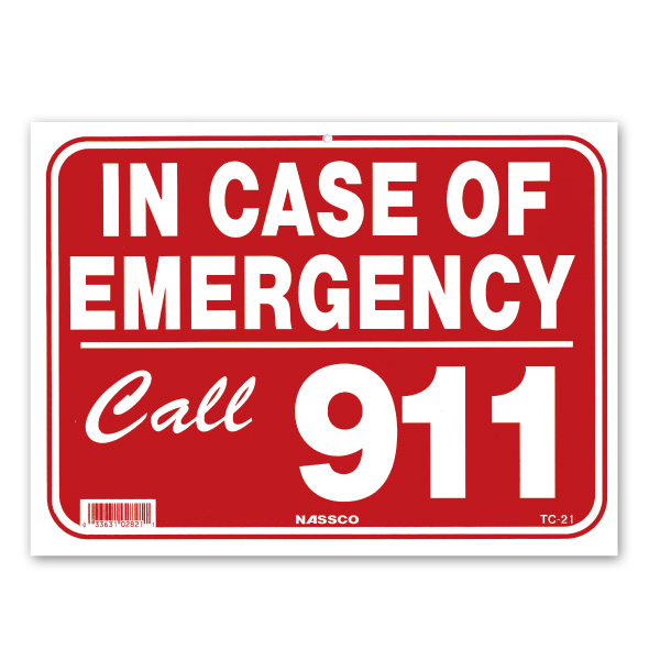 画像1: IN CASE OF EMERGENCY Call 911 (1)