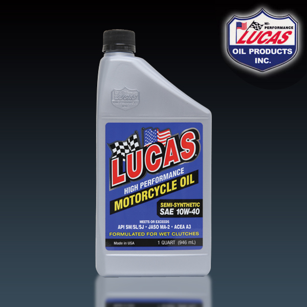 画像1: LUCAS Motorcycle Oil Semi-Synthetic SAE 10W-40 (1qt) (1)