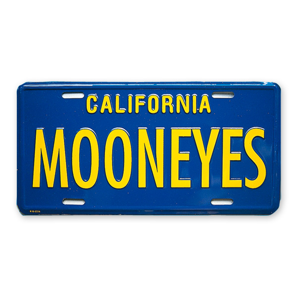画像1: MOONEYES カリフォルニア ライセンス プレート ブルー (1)